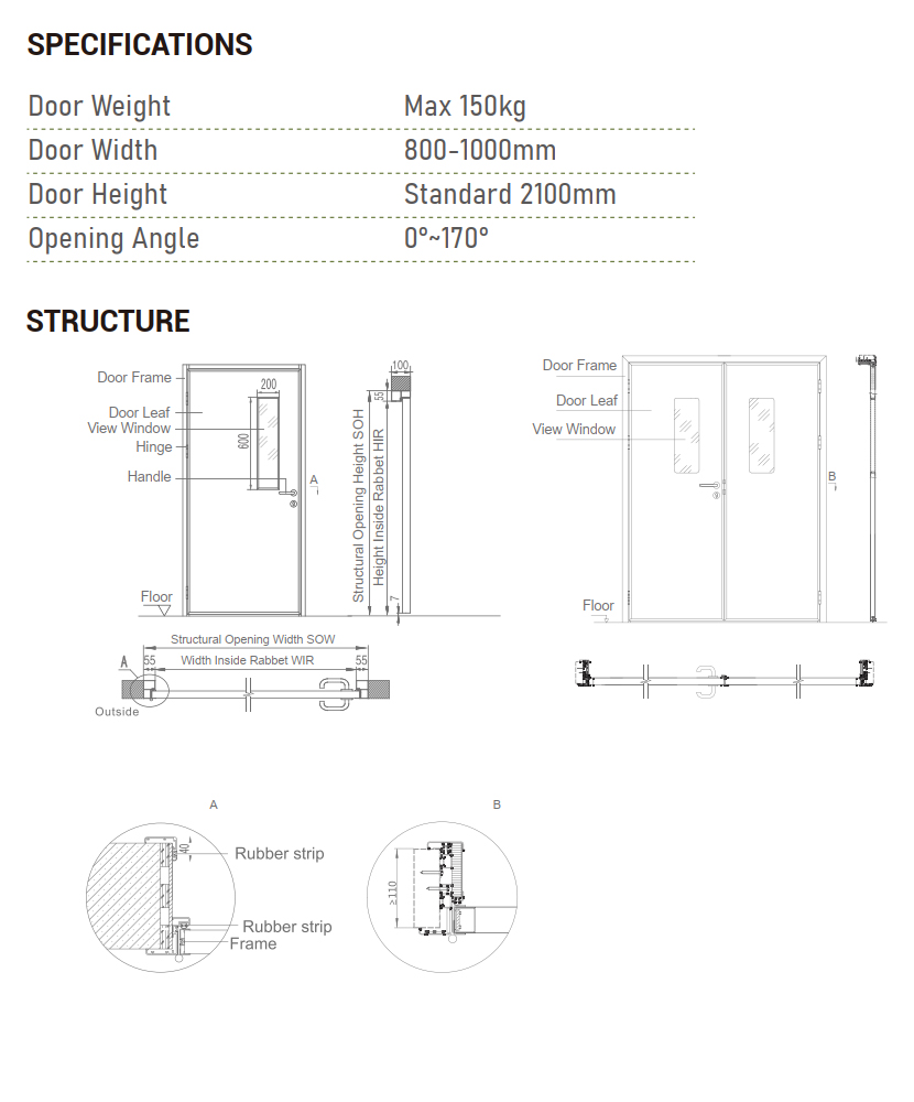 Cleanroom Swing Door